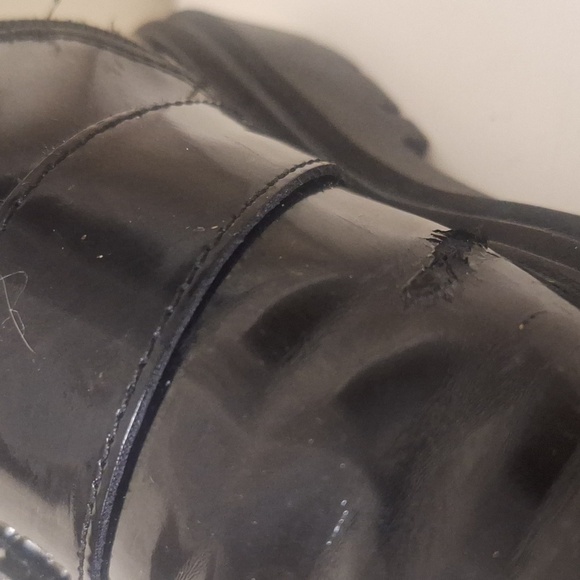 Zara Chunky Lug Sole Rhinestone Heart Buckle Chelsea Boots SZ 6 - Picture 7 of 13